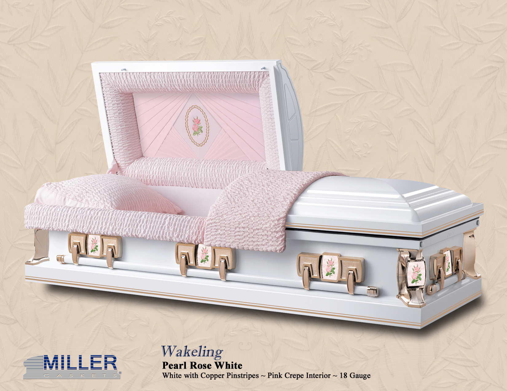 Wakeling Pearl Rose White Pinstripes